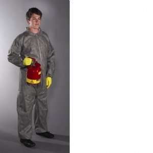  Gray Protective Coverall w/ elastic wrist & ankle   3XL 