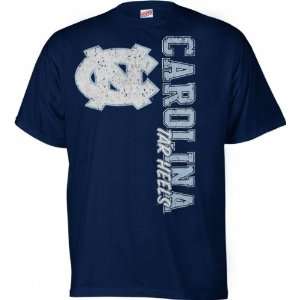  North Carolina Tar Heels Navy Primary Cube T Shirt Sports 