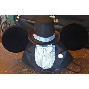  Disney Park Mickey Mouse Ears Wedding Groom Hat NEW 