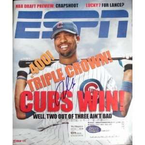  Derrek Lee Autographed ESPN The Magazine (Chicago Cubs 