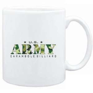  Mug White  US ARMY Carambole Billiard / CAMOUFLAGE 