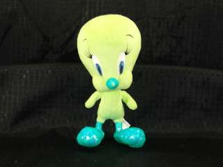 Plush Greeb Shiny Looney Tunes Tweety Bird Stuffed Toy  