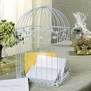 White Birdcage Wedding Card Holder Supplies Metal New  