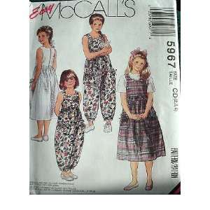   JUMPSUIT & JUMPER SIZE 2 3 4 EASY MCCALLS 5967 Arts, Crafts & Sewing