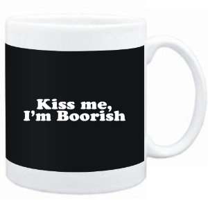   Mug Black  Kiss me, Im boorish  Adjetives
