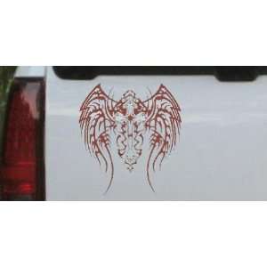 Tribal Wings and Cross Christian Car Window Wall Laptop Decal Sticker 