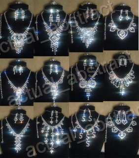 Costume necklace sets Czech rhinestone wholesale 12sets  