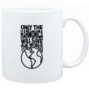  Mug White  Only the Harmonica will save the world 