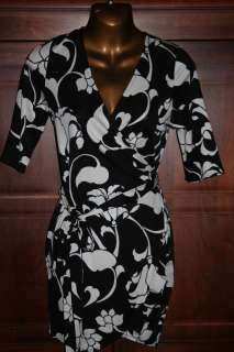 White House Black Market Wrap Silk Jersey Tunic Top S  
