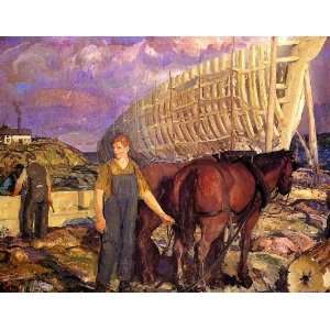   George Wesley Bellows   32 x 24 inches   The Teamster