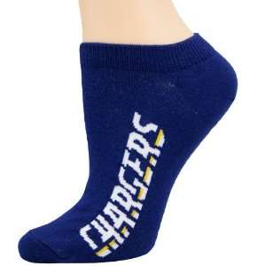 NFL San Diego Chargers Ladies Navy Blue Team Name Ankle Socks  
