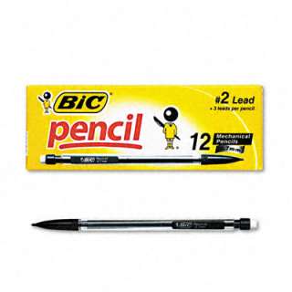 12 Bic 0.7mm #2 Clear Mechanical Pencils 070330900851  