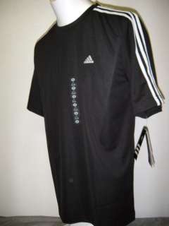 NWT ADIDAS Mens Odyssey Athletic Training Shirt 2XL BLACK Short 