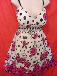 black PINK white POLKA dot dress CRUISE rose rockabilly XL 1X smocked 