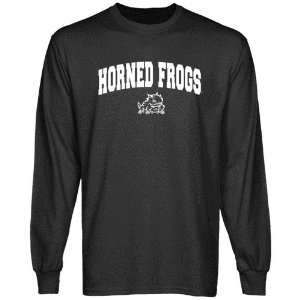   TCU Horned Frogs Charcoal Logo Arch Long Sleeve T shirt Sports