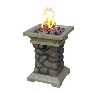   Ridge Tabletop Gas Firebowl with Lava Rock Patio, Lawn & Garden
