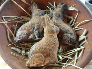 PriMiTiVe BlaCkened WaX EasTer SpriNg BuNnY BoWl FiLleRs  