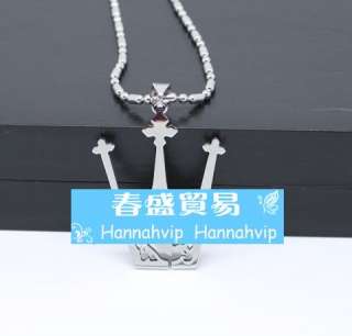 Men Stainless Steel Army Brand Crown Necklace JF910 36  