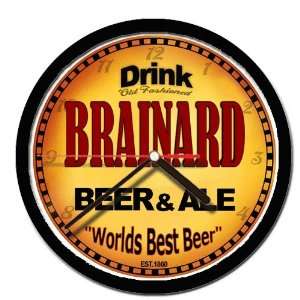  BRAINARD beer and ale cerveza wall clock 