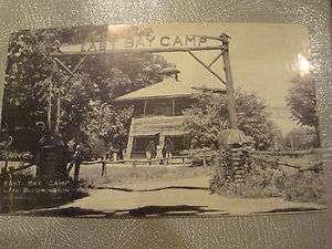   Postcard East Bay Camp Lake Bloomington postmarked 1947  