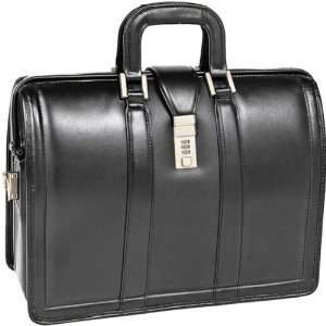 17 Morgan Black Leather Litigator Notebook Briefcase Electronics