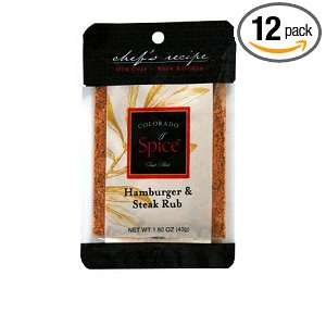   and Lamb Spice, Hamburger & Steak Rub 1.5 Ounce Packet (Pack of 12