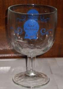 PABST BLUE RIBBON BEER GLASS / GOBLET   PABST BLUE RIBBON STEMMED 