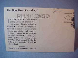 Blue Hole Castalia OH RPPC Postcard  