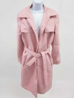 BLUGIRL BLUMARINE Pink Belted Trench Coat Jacket Sz L  