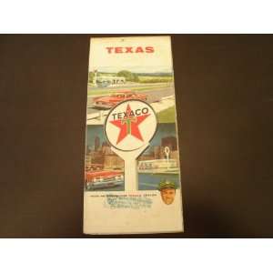  Touring Map of Texas   1960 Texaco Oil Company Texaco Oil 