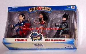 Superman Wonderwoman Batman Super Heroes Bobbleheads  