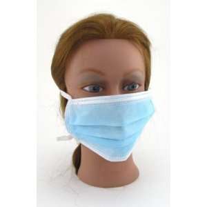  Tie On Surgical Mask (Box of 50) Blue (3 Pack) with Free 