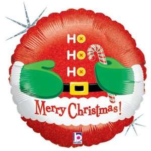   Ho Ho Ho Merry Christmas Santas Belly 18 Mylarballoon Toys & Games