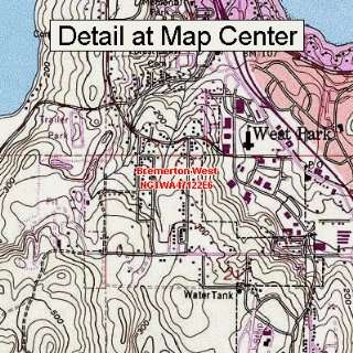 USGS Topographic Quadrangle Map   Bremerton West, Washington (Folded 