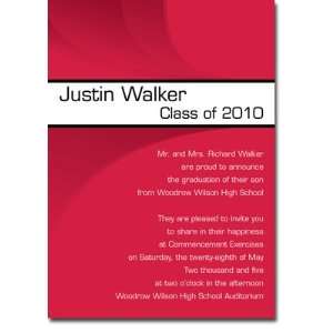   Collections   Graduation Invitations (Modern Band Grad   Red & White