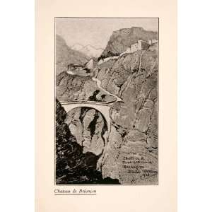  1929 Print Blanche McManus Chateau de Briancon France 