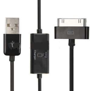 Eigertec Black USB Hotsync Charging Cable with Switch for iPad iPhone 