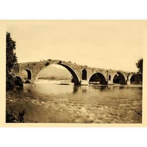  1928 Bridge of Arta Arachthos River Greece Photogravure 