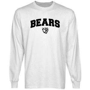  NCAA Bridgewater State Bears White Logo Arch Long Sleeve T 