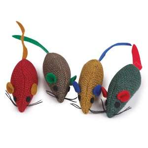 Savvy Tabby Sisal Mouse Mice 5.5 Cat Toy  
