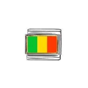 Mali Flag Italian Charm Bracelet Link
