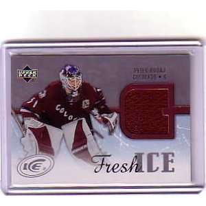 2005 06 Upper Deck Ice  Fresh Ice Glass Jersey Card   Peter Budaj 