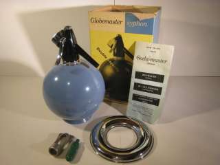   Modern Seltzer Globe Soda Syphon Bottle Art Deco Globemaster 1950s