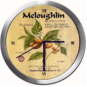  MCLOUGHLIN 14 Inch Coffee Metal Clock Quartz Movement 