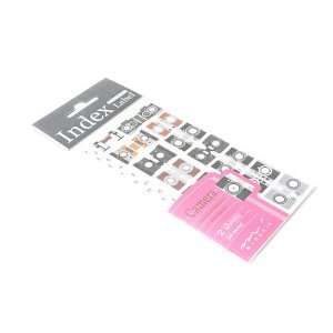  Midori Index Label Sticker   Camera   2 Sheets Office 