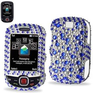   Diamond Bling for Samsung ) (Smiley) T359 T Mobile   Blue Rain Drop
