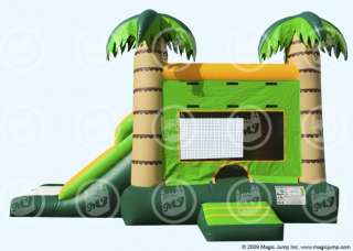 Inflatable Tropical Combo Slide Moonwalk BOUNCE HOUSES  