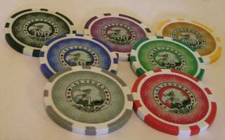 pc Las Vegas Laser Eagles poker chips samples set #43  