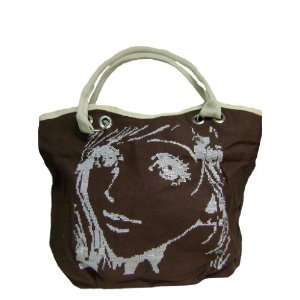  New Lady Face Brown Tote Bag Toys & Games
