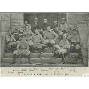  Reprint Brown University Base Ball Club, 1896; Williams College 